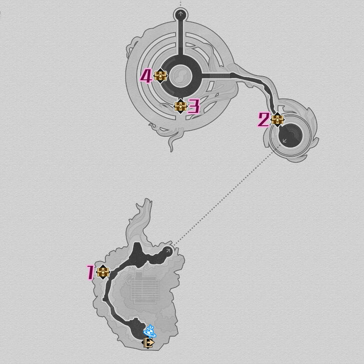 HSR Murmuring Woods Grove of Epiphany Chest Map F1 South