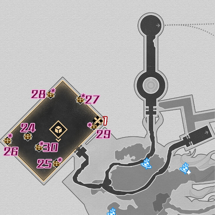 HSR Murmuring Woods Grove of Epiphany Chest Map F3