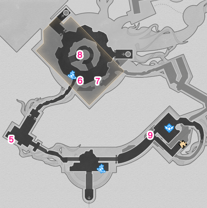 Star Rail - Murmuring Woods Grove of Epiphany Nymph Locations F1 North