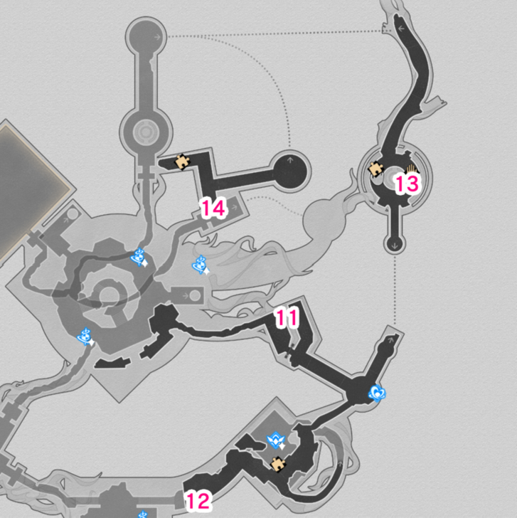 Star Rail - Murmuring Woods Grove of Epiphany Nymph Locations F2