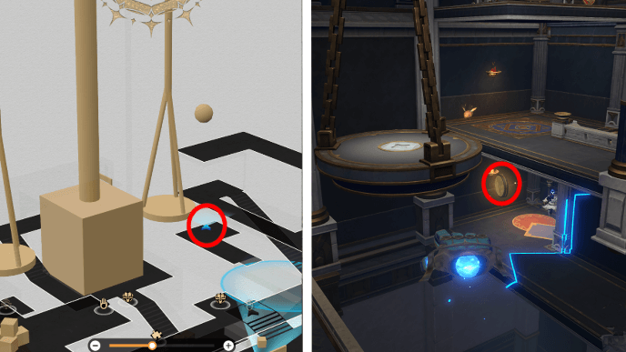 Honkai Star Rail - Sanctum of Prophecy Janusopolis - Coin of Whimsy 7 Location