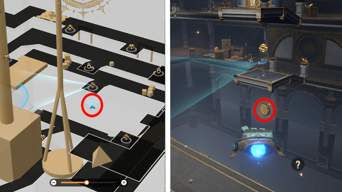 Honkai Star Rail - Sanctum of Prophecy Janusopolis - Coin of Whimsy 9 Location