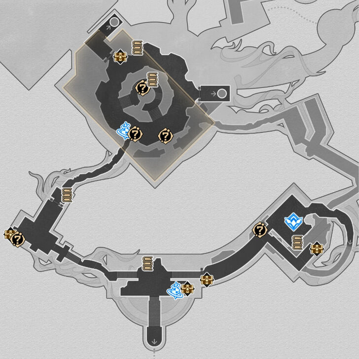 HSR Murmuring Woods Grove of Epiphany F1 North Map