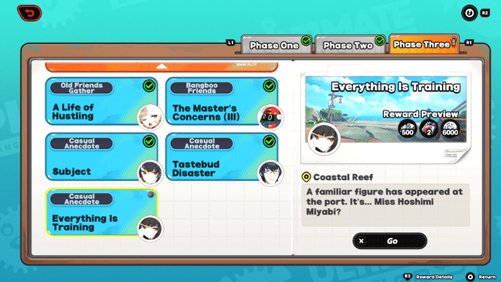 Complete all Phase 3 Anecdotes