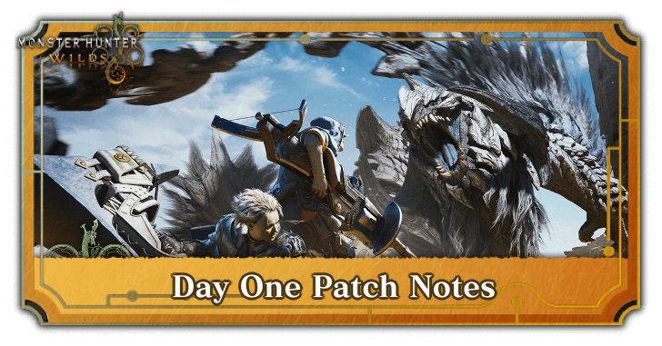 MH Wilds Top Banner - Day One Patch Notes