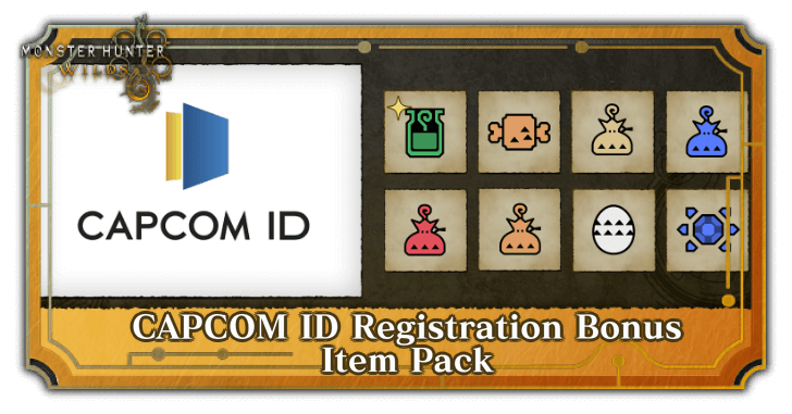 Monster Hunter Wilds CAPCOM ID Registration Bonus Item Pack