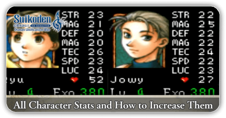 Suikoden 2 HD Remaster All Character Stats and How to Increase Them