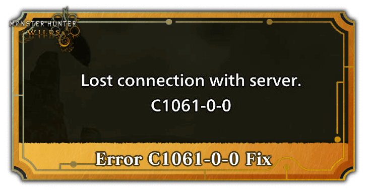 MH Wilds Top Banner - Error C1061-0-0 Fix