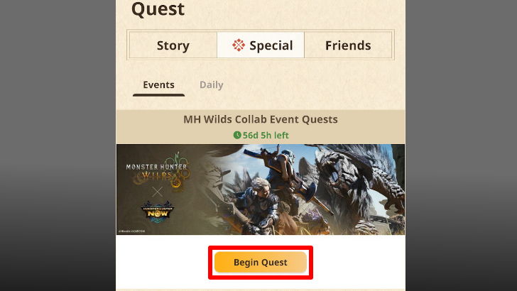 Participate in Monster Hunter Now Collab Quests