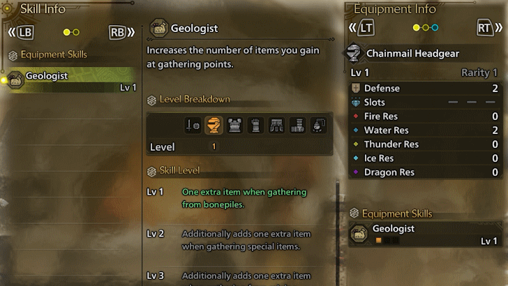 Equip the Geologist Skill