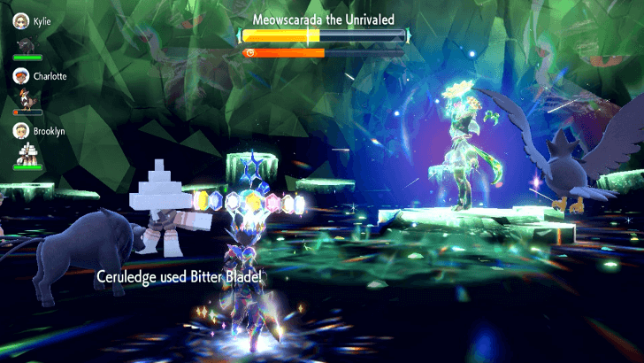 Pokemon SV - Meowscarada Tera Raid Event Intimidate