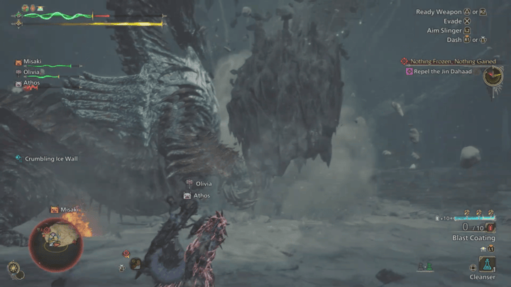 Monster Hunter Wilds - Pull an Ice Chunk Down