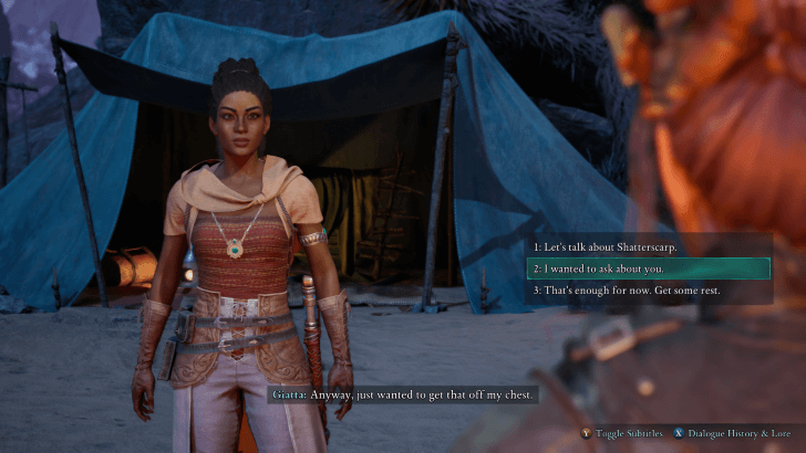 Avowed - Ask Giatta about her Past