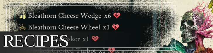 Avowed - List of All Recipes Guide