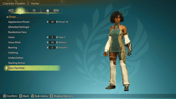 Create New Character