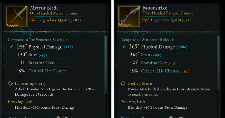 Avowed - Starmetal Sword or Arquebus