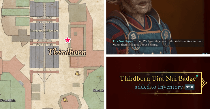 Avowed - Thirdborn Tira Nui Badge Location