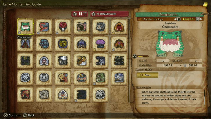 33 Large Monsters and 18 Small Monsters