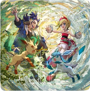Pokemon TCG Pocket - Adaman & Irida & Leafeon & Glaceon Playmat