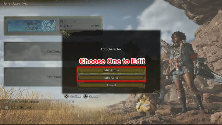 Monster Hunter Wilds How to Create a Design Code Step 2