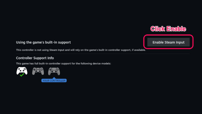 Click Enable Steam Output