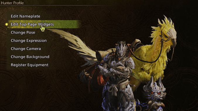 Edit Top Page Widgets