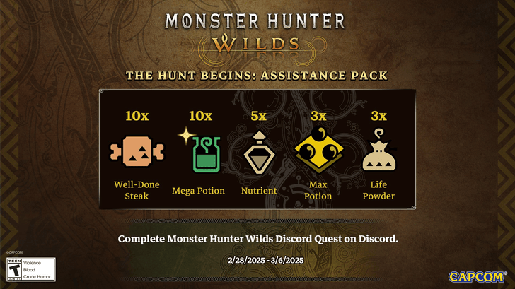 Monster Hunter Wilds Discord Quest The Hunt Begins Assistance Pack