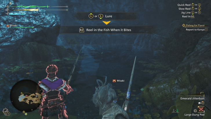 Using the Fishing Rod at Scarlet Forest Base