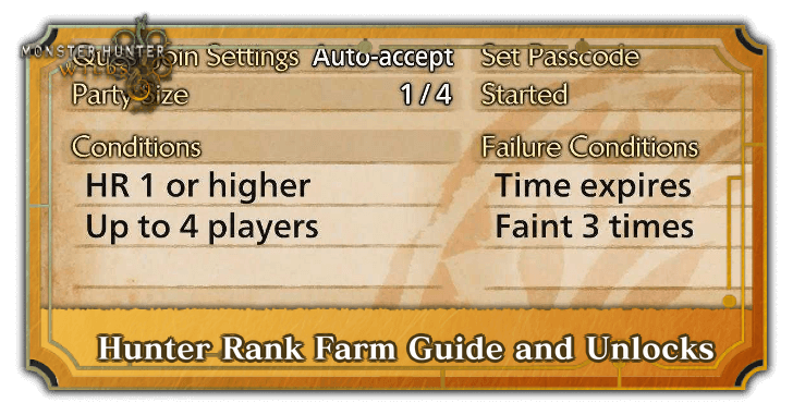MH Wilds - Hunter Rank Farm Guide and Unlocks