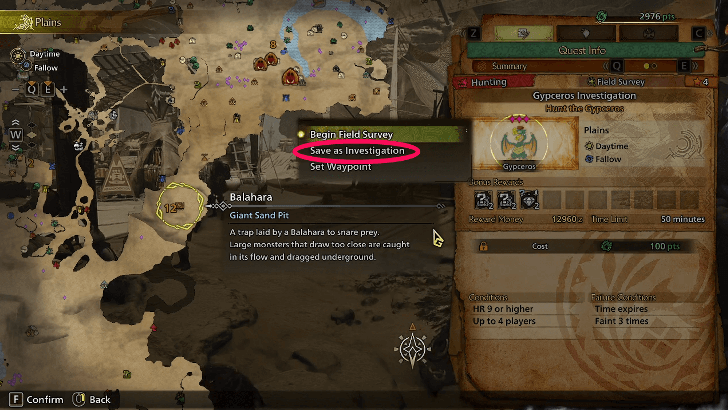 Monster Hunter Wilds - Initiate a Field Survey Quest