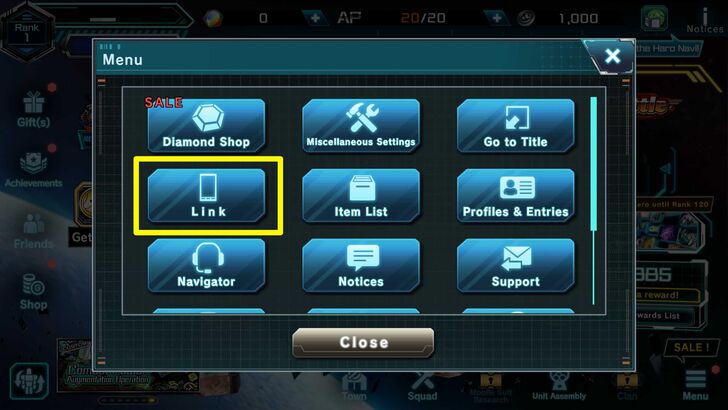 Account Link - Gundam UCE