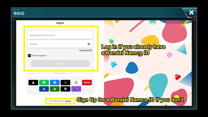 BNID sign in - Gundam UCE