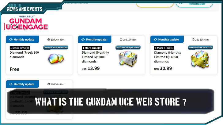 Gundam UCE Web Store