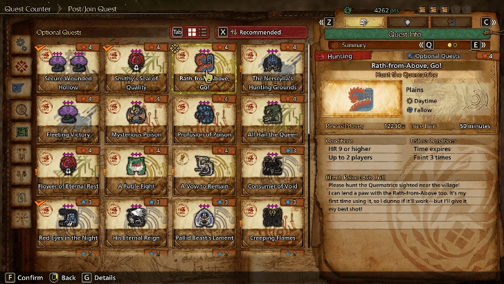 Monster Hunter Wilds - Accepting Optional Quests