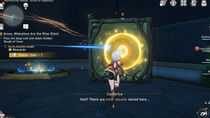 Honkai Star Rail - Grove, Wherefore Are the Wise Silent Mission Guide - Attack Ichor Vessel to Use the Seed