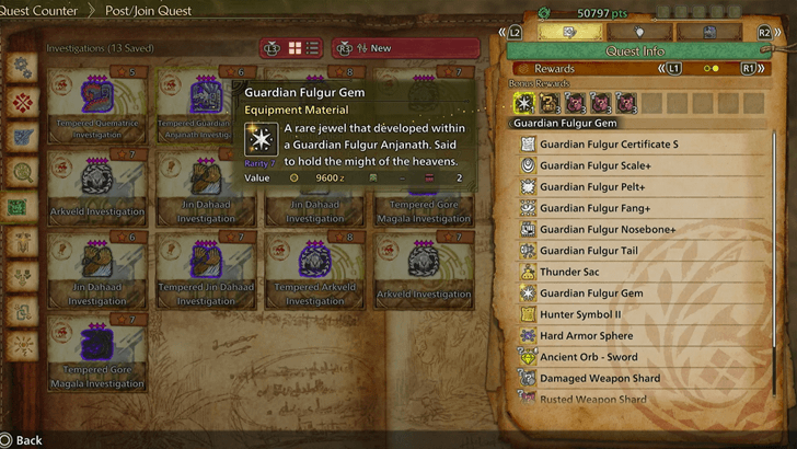 Investigation Bonus Rewards 1