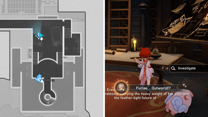 HSR Furiae Outworld - Blackboard Location