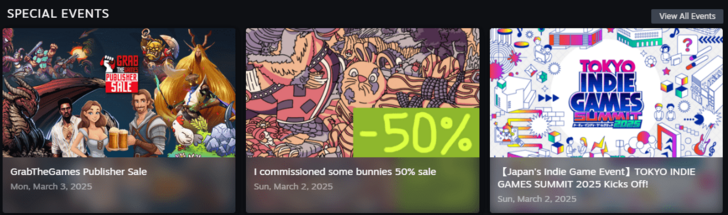 Steam Store Special Events