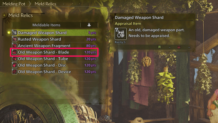 Old Weapon Shards - Blade Melding