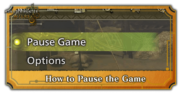 Monster Hunter Wilds How to Pause the Game