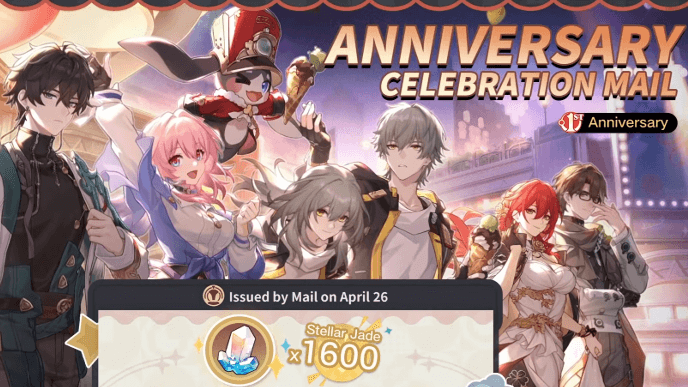 HSR 1st Anniversary - Anniversary Celebration Mail