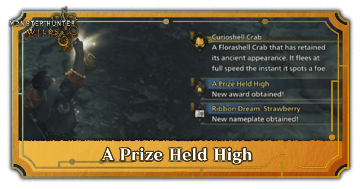 MH Wilds Top Banner - A Prize Held High