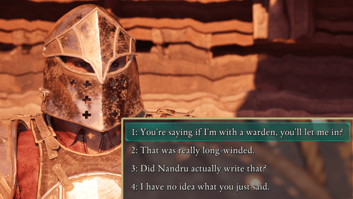 Speak to Warden Kosmin