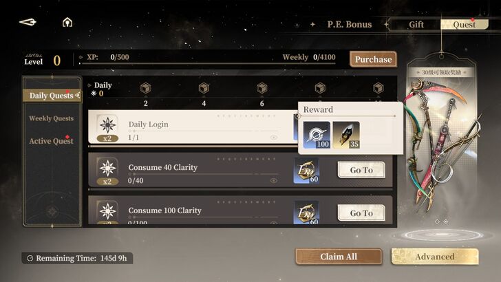 Daily and Weekly Missions