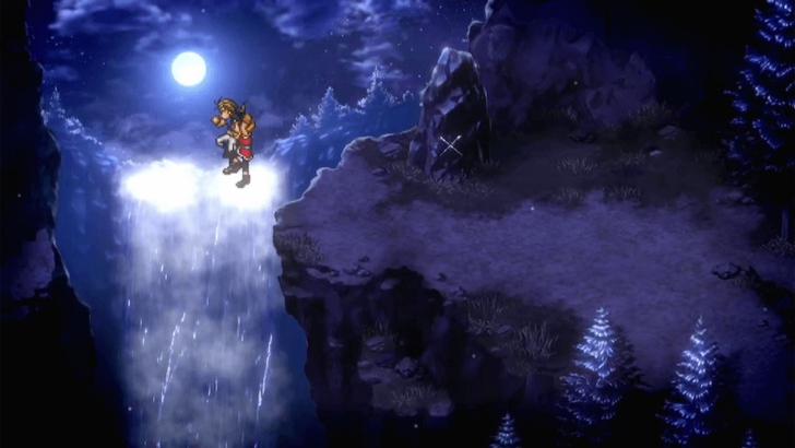 Suikoden 2 - Hero and Jowy Jump Cliff