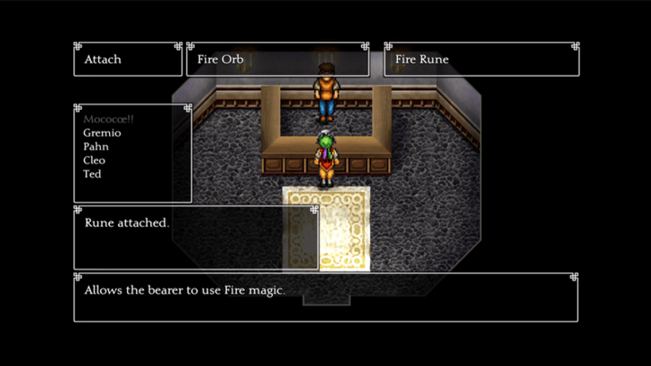 Equip Fire Rune on Cleo