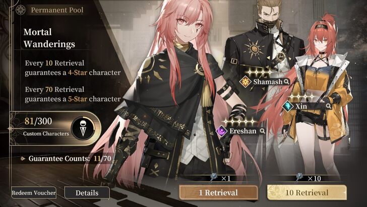 Select Character Banner