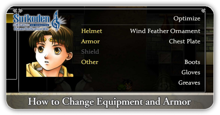 Suikoden 2 - How to Change Equipment and Armor