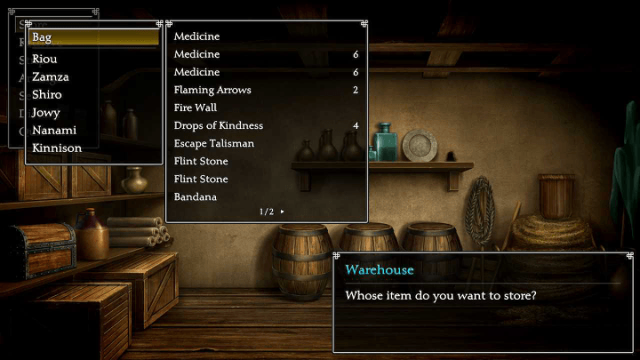 Store to Deposit Extra Armor and Items