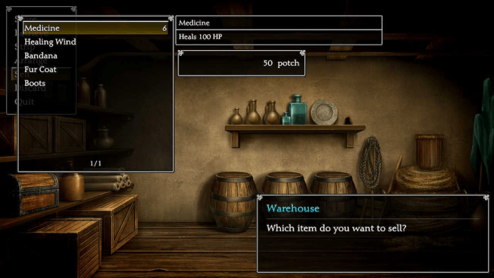 Sell to Turn Items to Potch